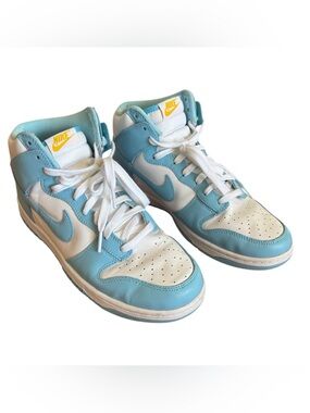 Nike Dunk Blue Chill White Leather Sneakers DD1399-401 Men’s Size 10, NWOT